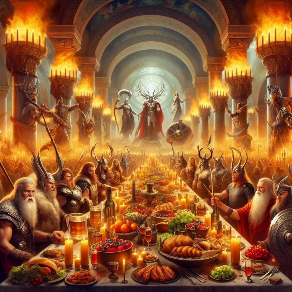 北欧神話、ヴァルハラの宴