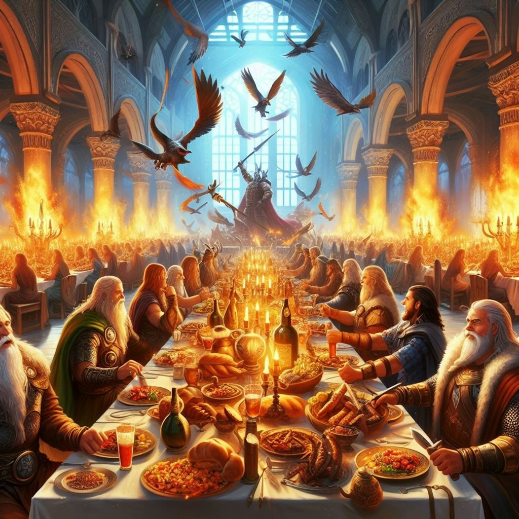 北欧神話、ヴァルハラの宴