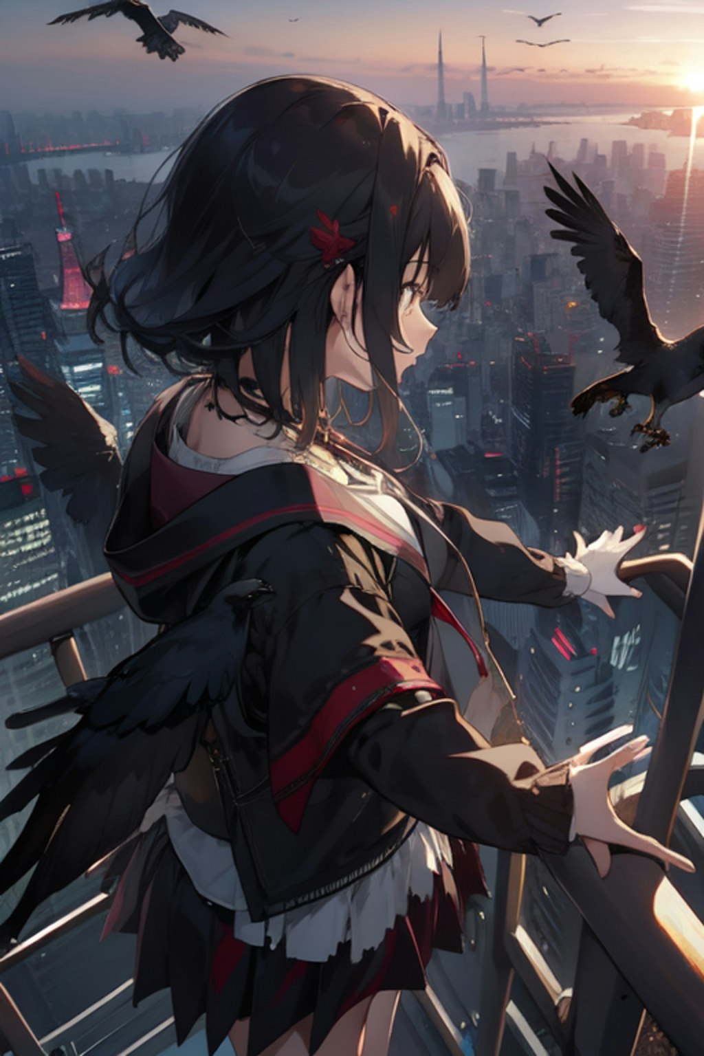 Girl With Ravens