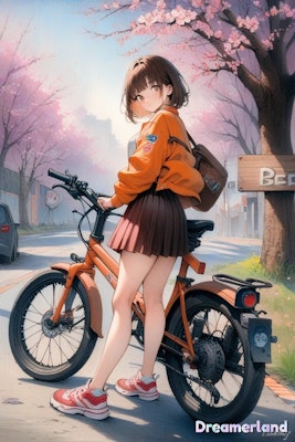 バイクと美少女