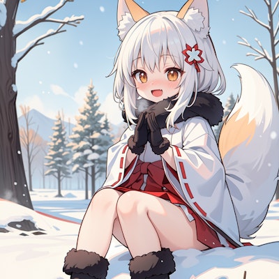 巫女狐さん冬モード