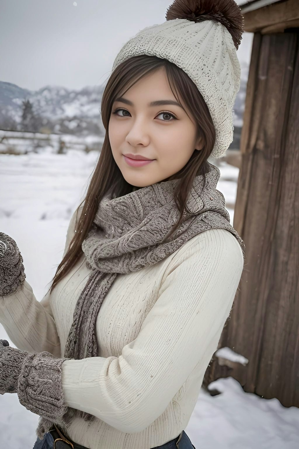 雪山女子