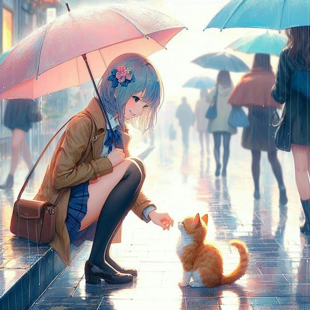 雨の街角