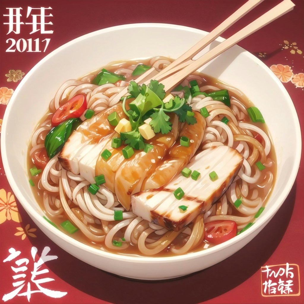 年越し蕎麦風