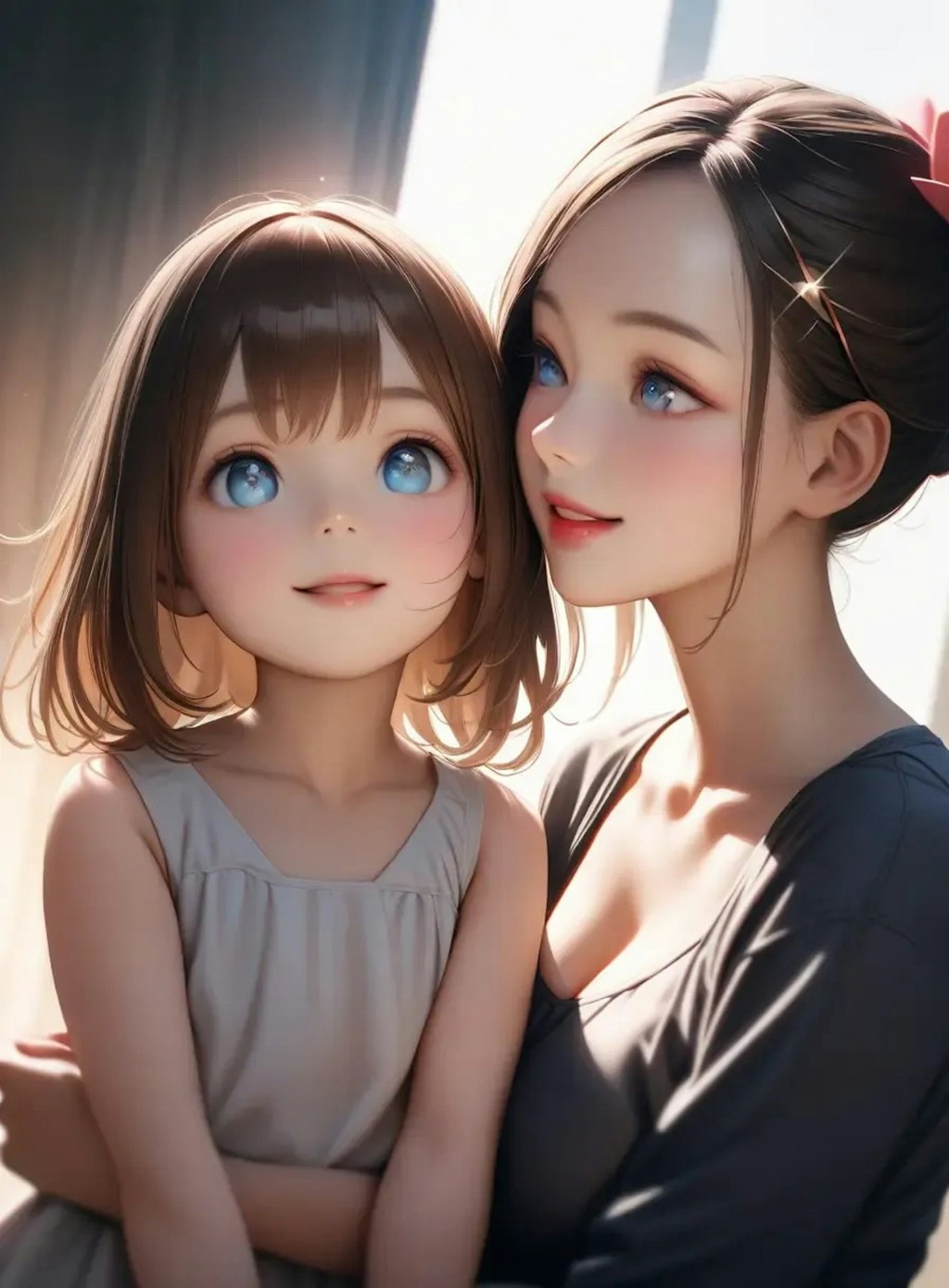 母と子3