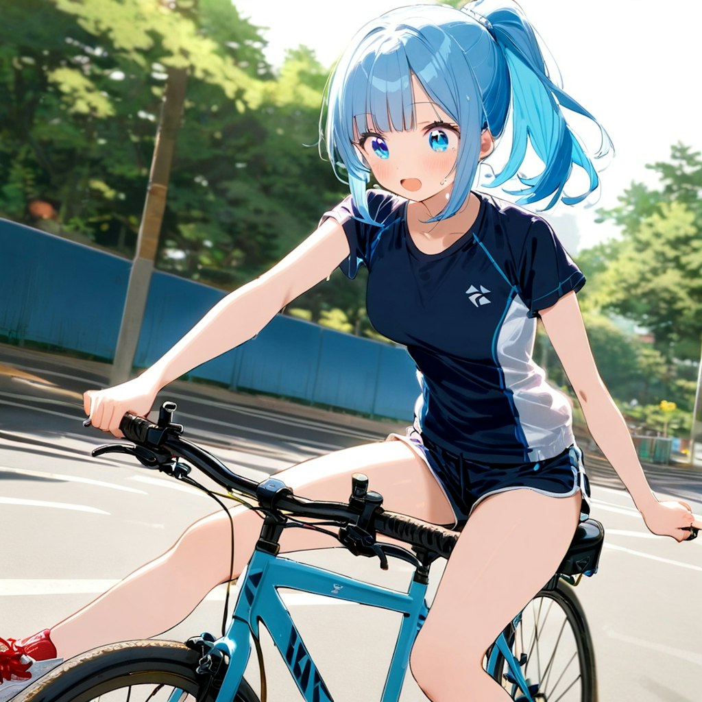 自転車のサドルに座る_ALTAIR