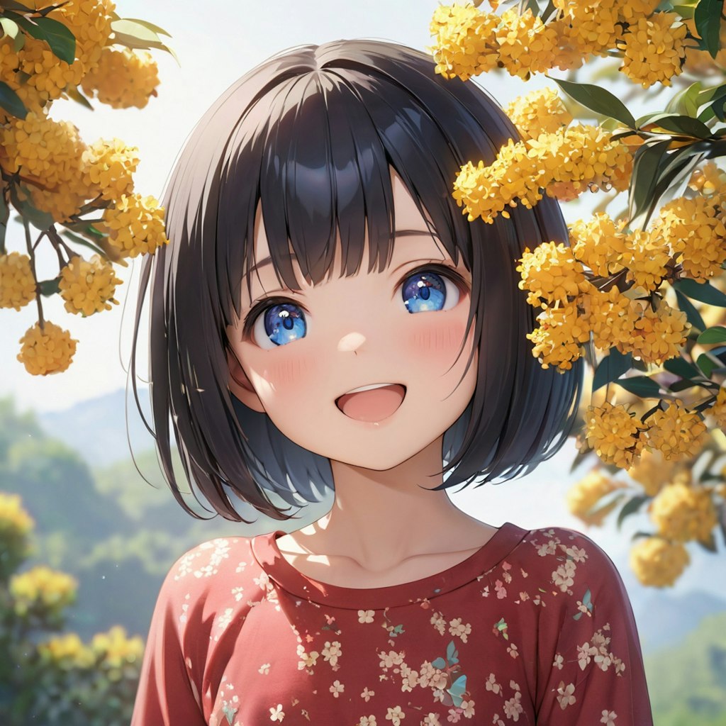 今日の誕生花はキンモクセイ