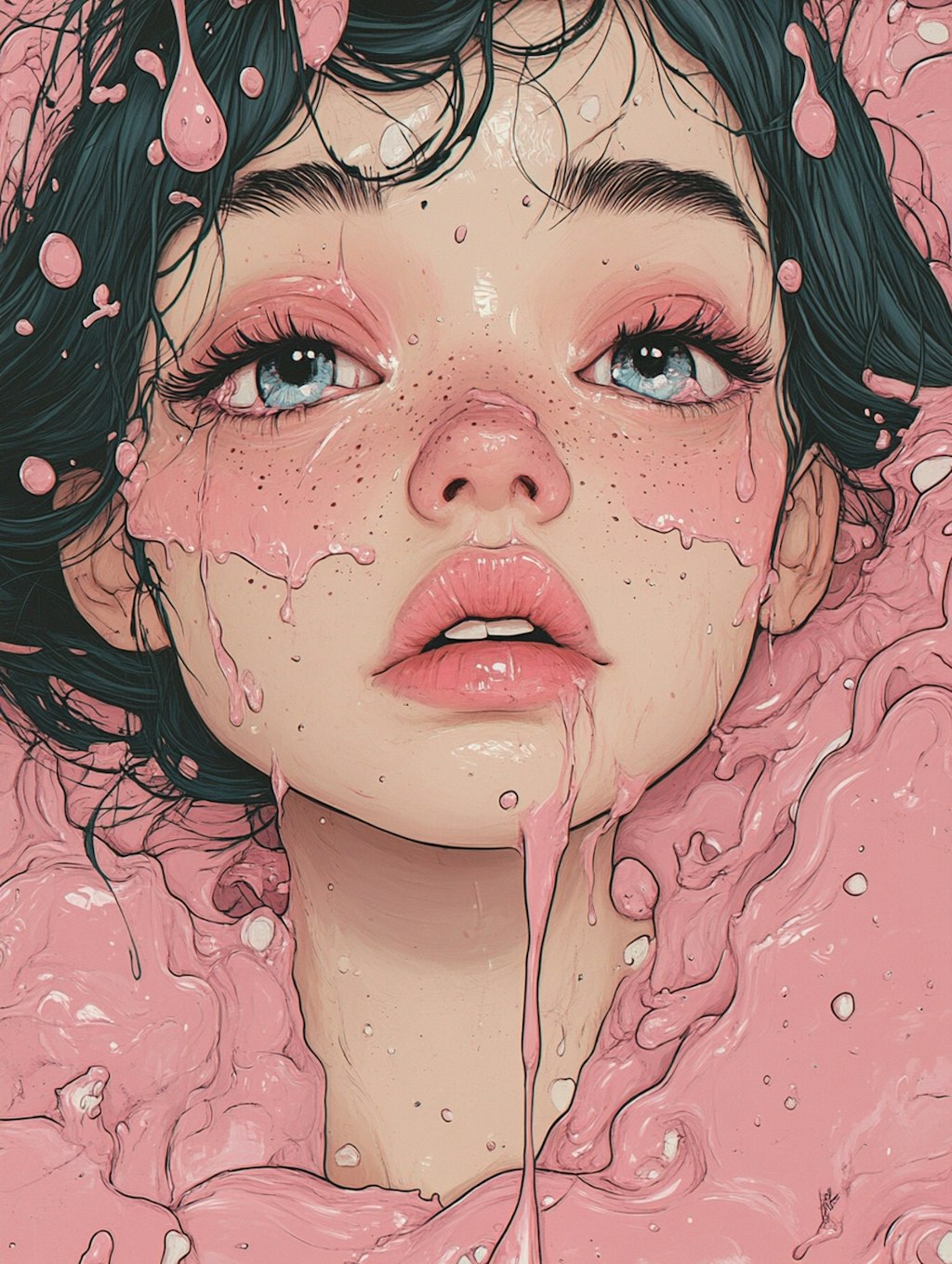 pink liquid