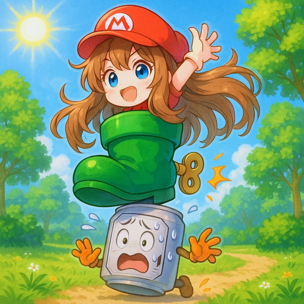 くつマリオな小さな女の子