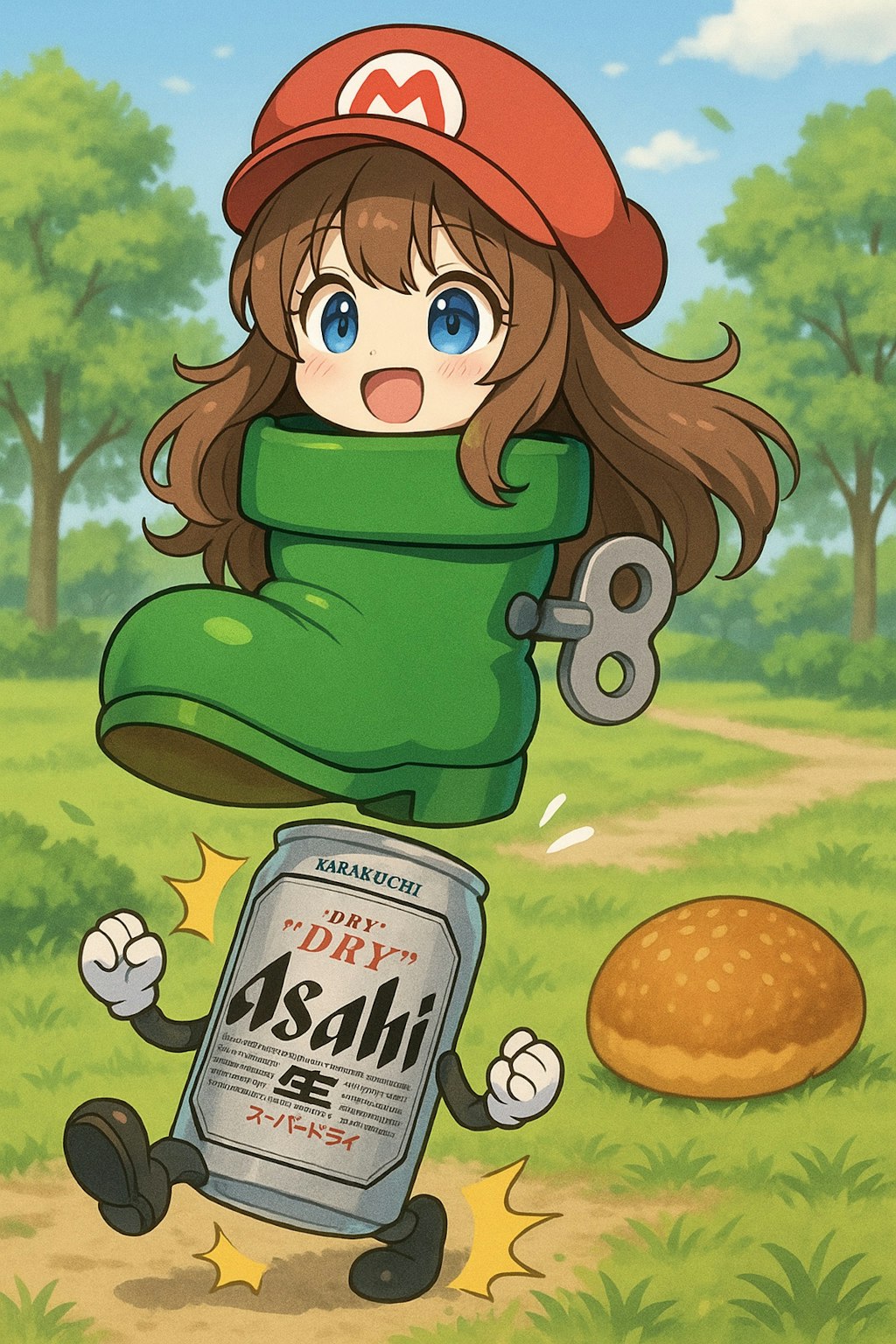 くつマリオな小さな女の子