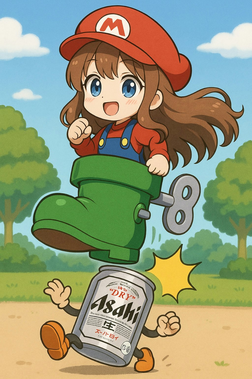 くつマリオな小さな女の子