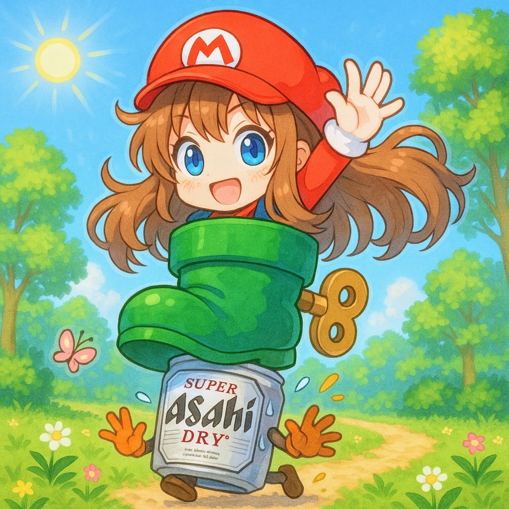 くつマリオな小さな女の子