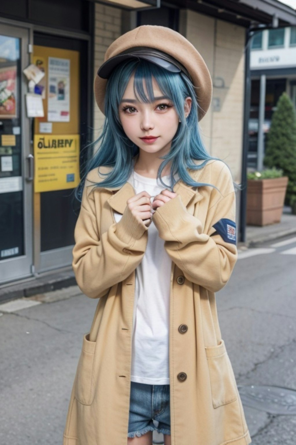 青髪の人