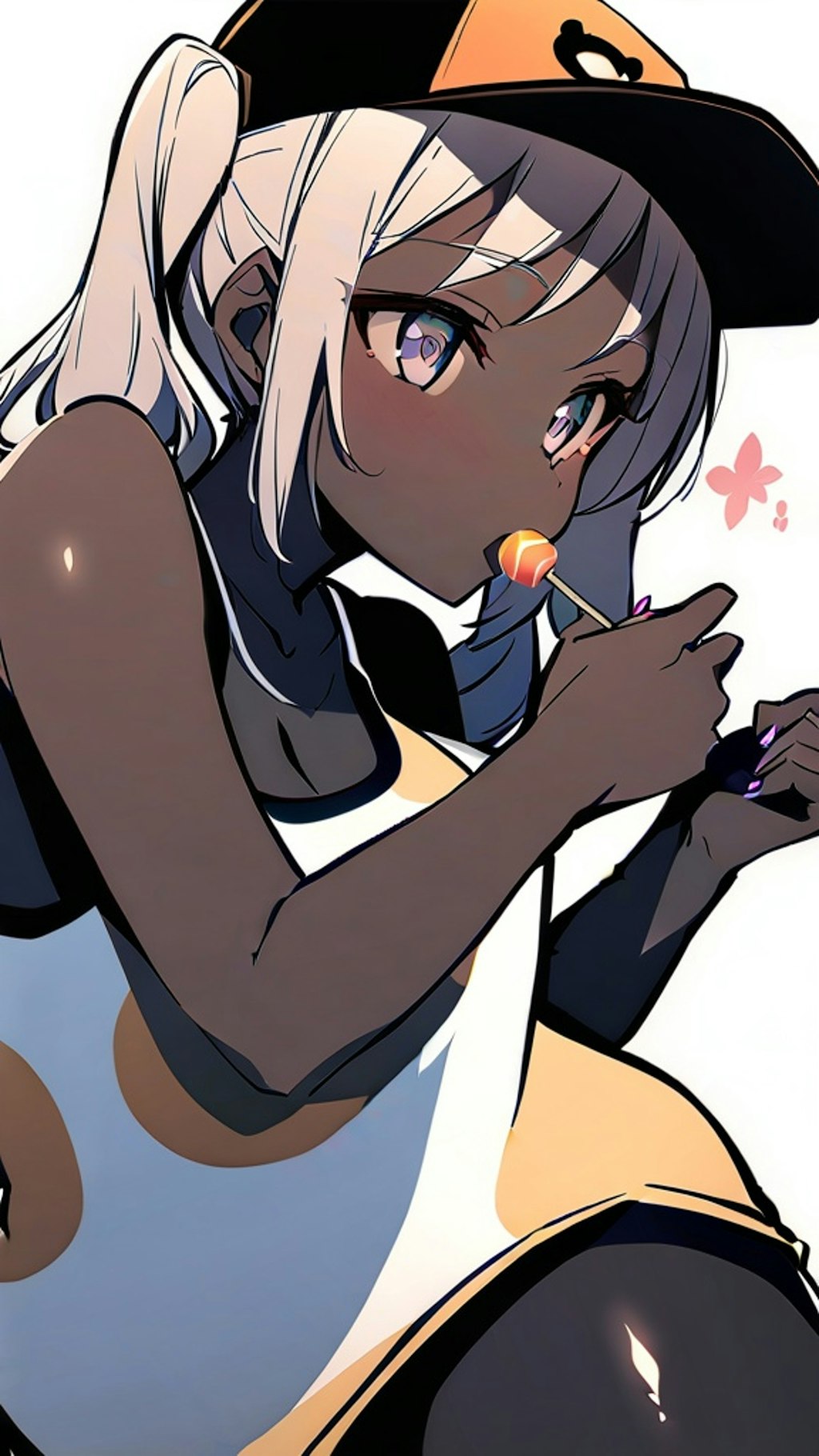 お菓子食べてる女の子