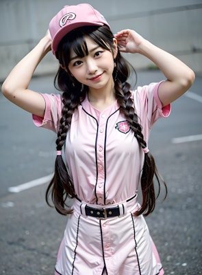 韓国・台湾の野球女子風の女の子