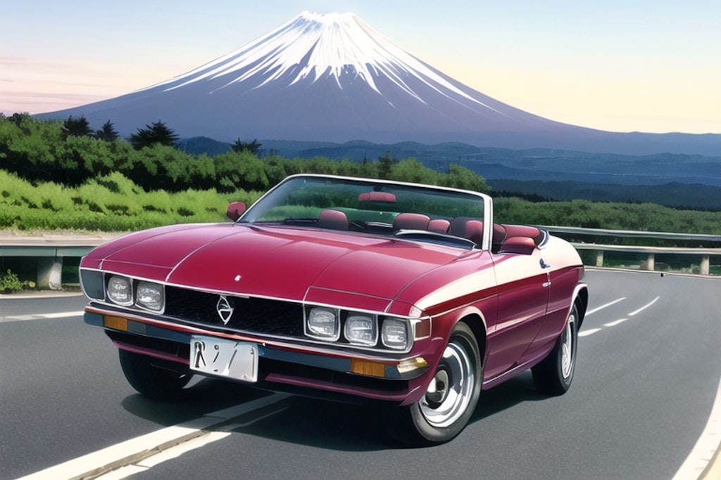 赤いオープンカー