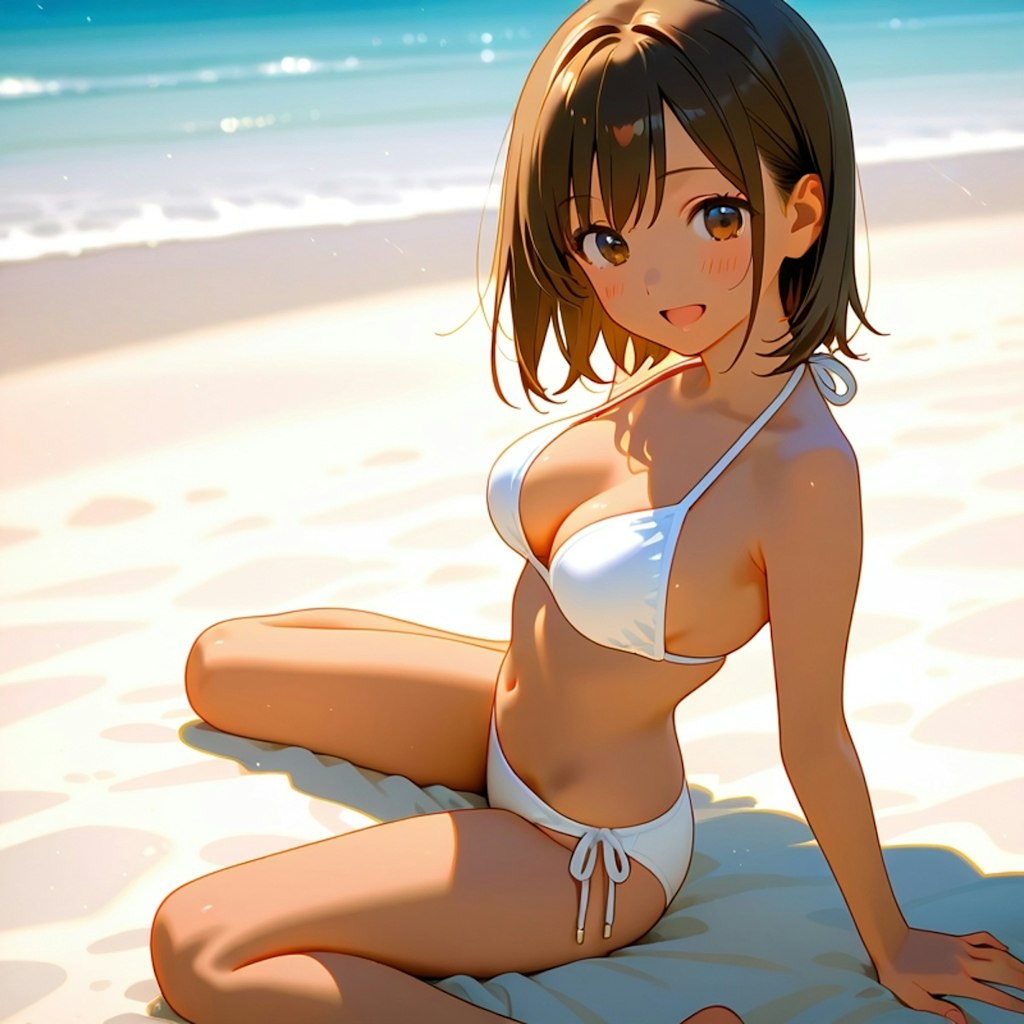 爽やか白ビキニ