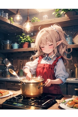 Elf preparing a meal 31