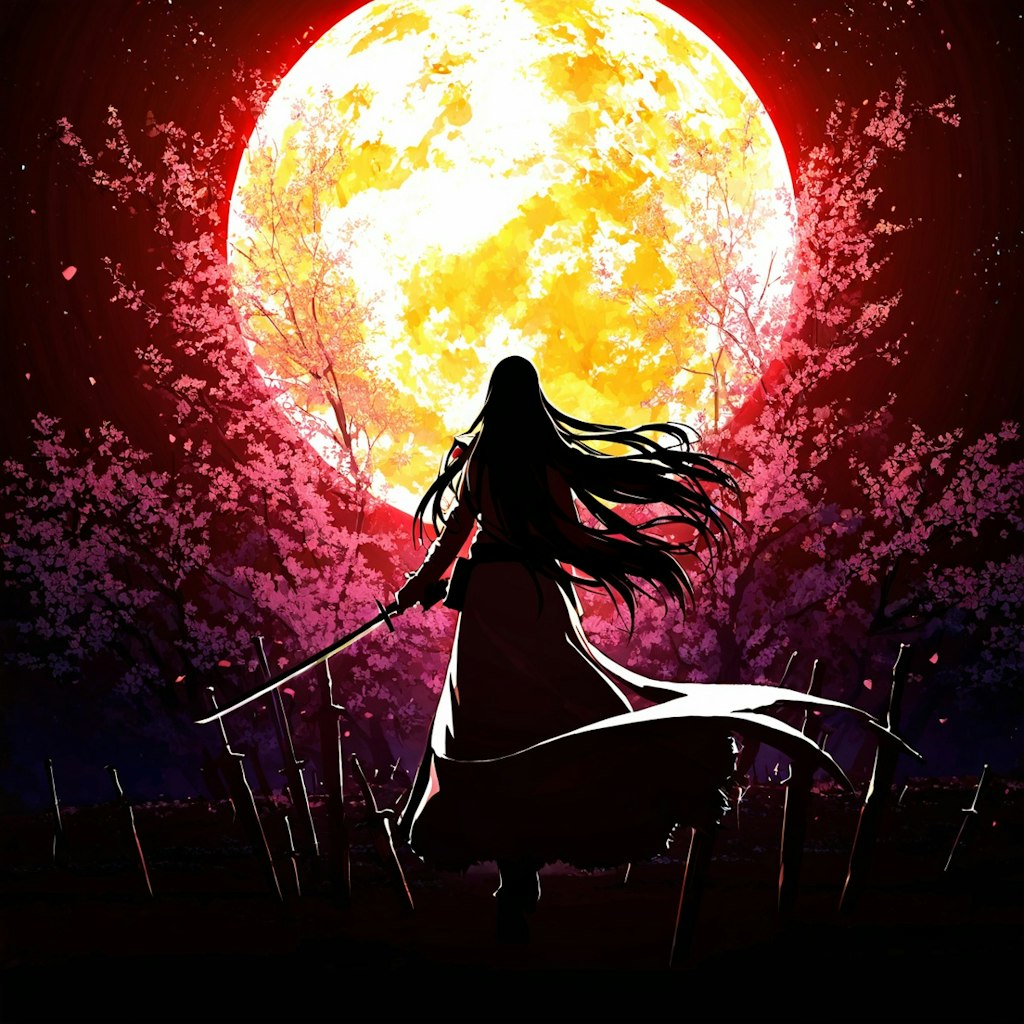 見下ろす月