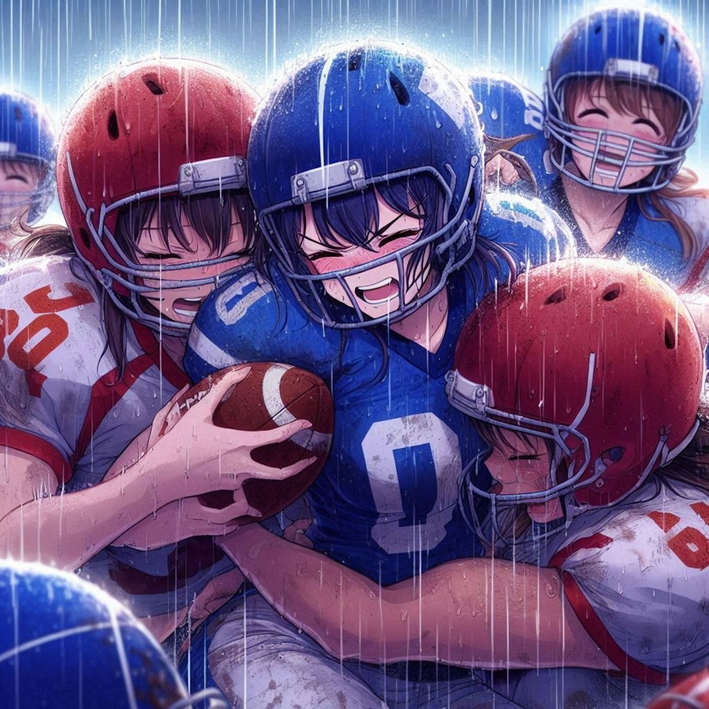 🏈泥まみれの女子アメフト 108