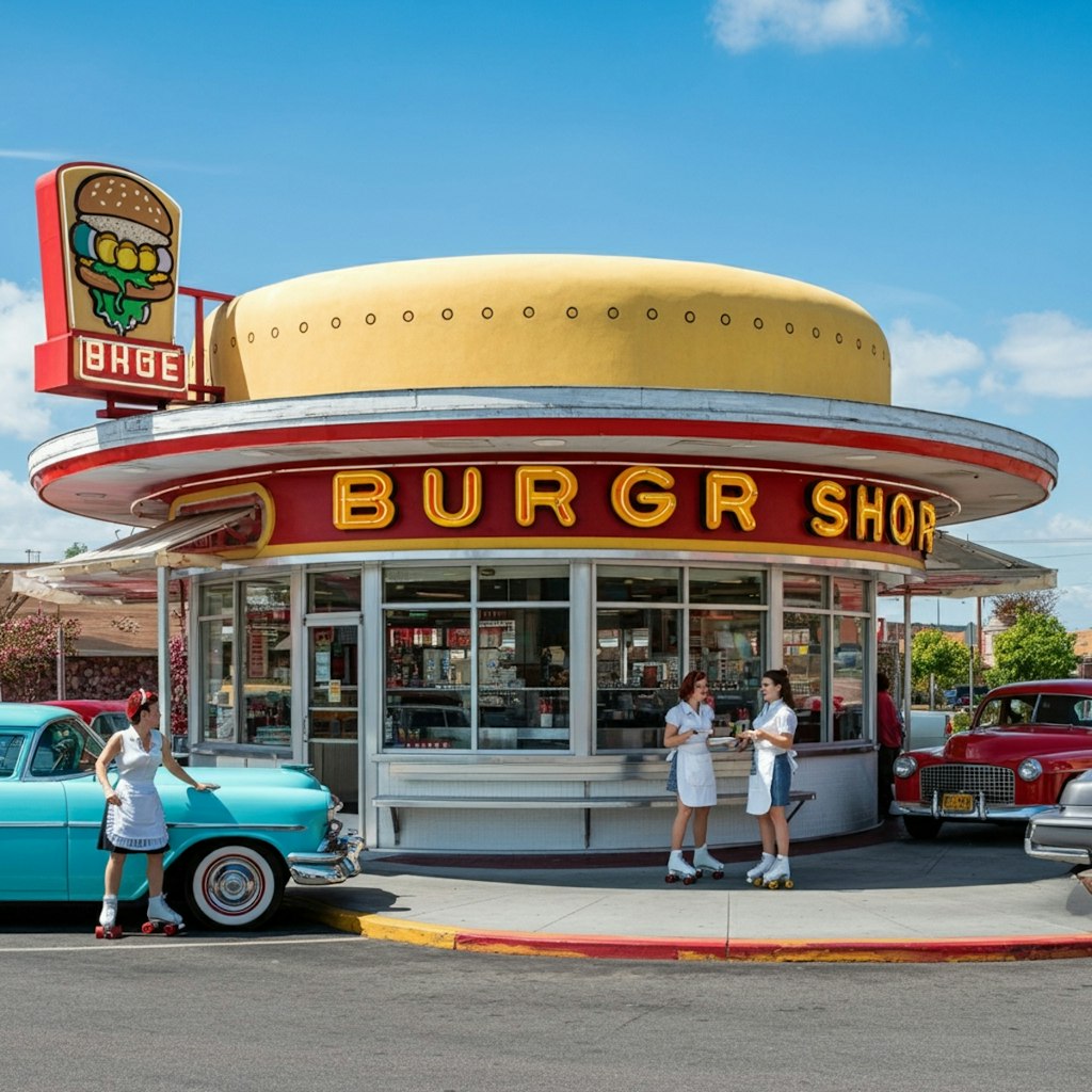 1950年代のハンバーガー・ショップ