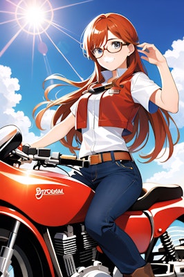 バイクを買った眼鏡娘
