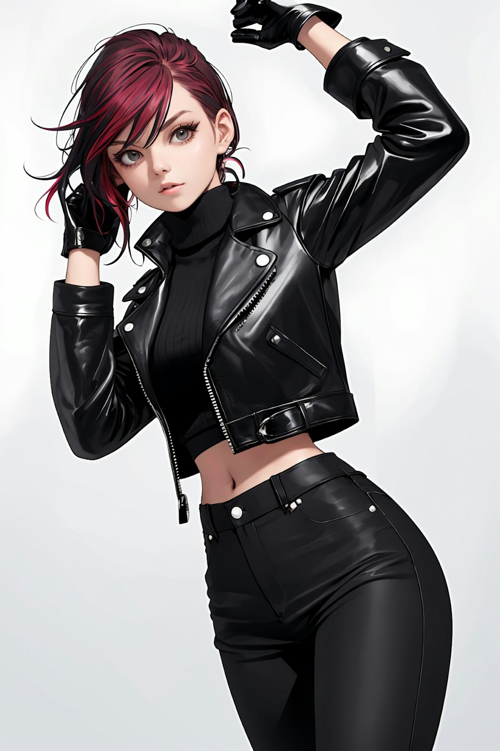 winter fashion,  leather jacket