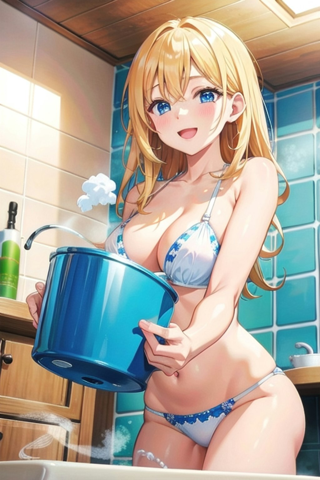 水着で風呂ぷいちゃん👙🛁