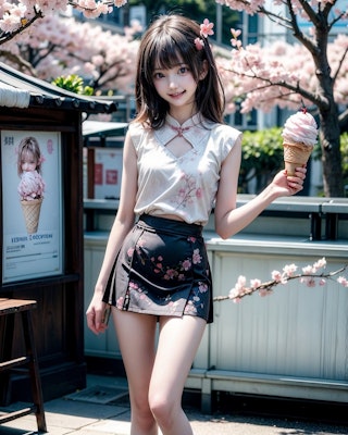Sakura Ice Cream Girl