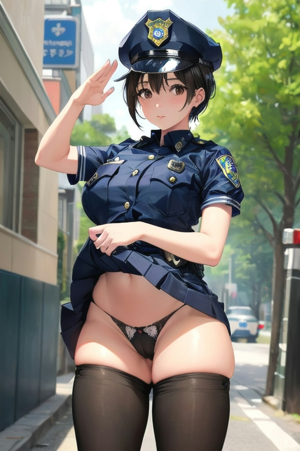 １日の女性警察官