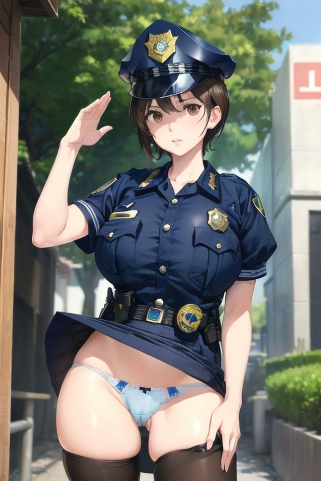 １日の女性警察官