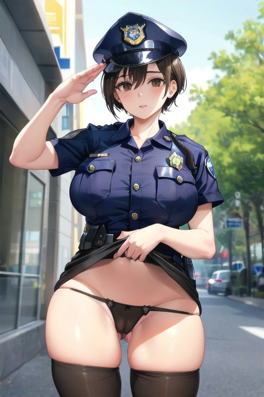 １日の女性警察官