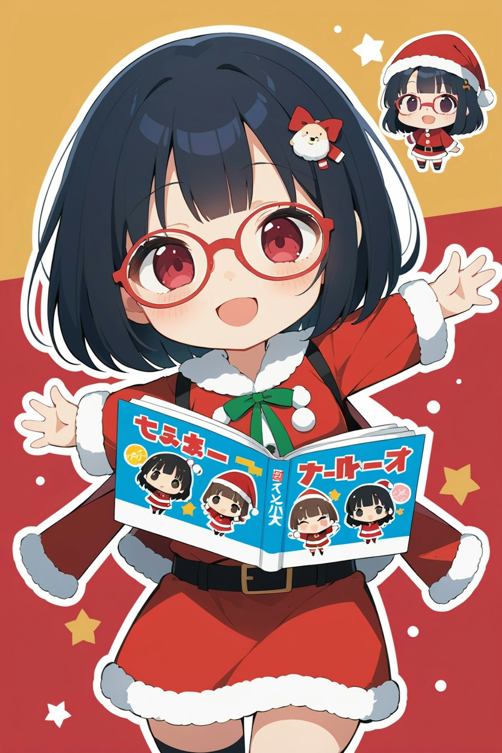 サンタ🎅なメガネちゃん👓✨