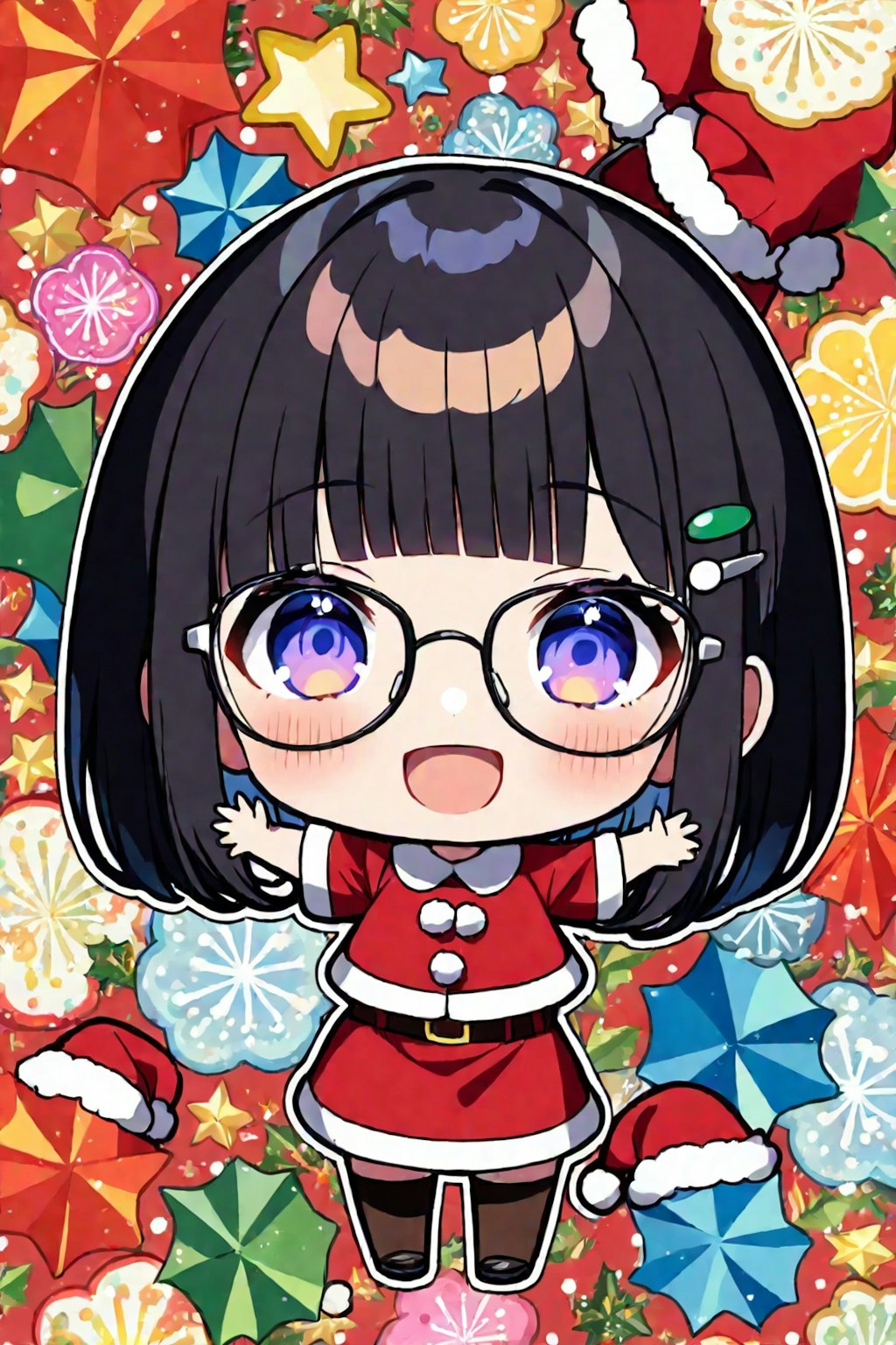 サンタ🎅なメガネちゃん👓✨