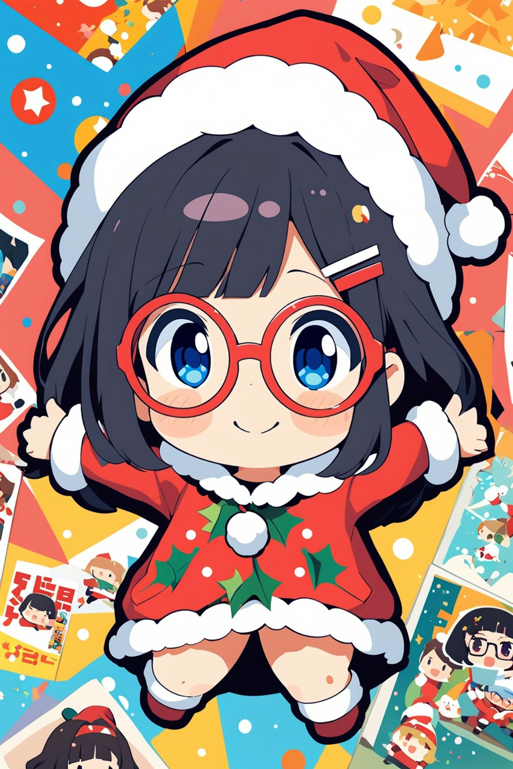 サンタ🎅なメガネちゃん👓✨