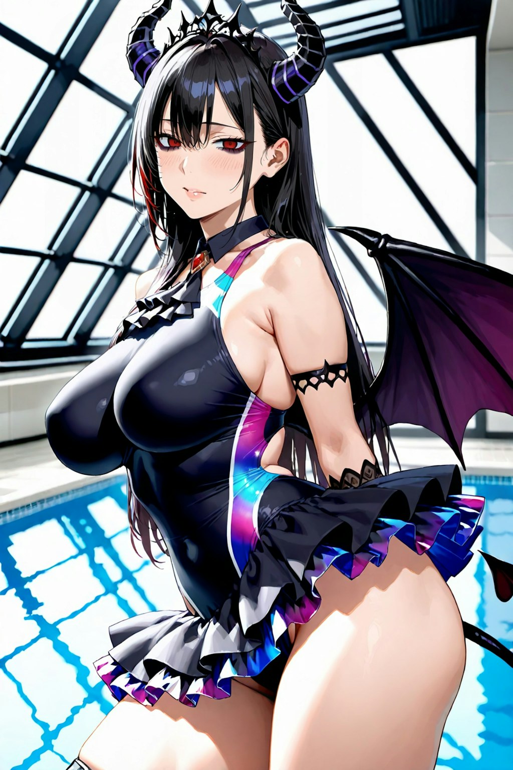 デモンズコスプレ競泳