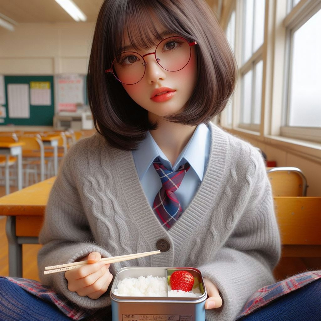 眼鏡女子 楓の学校生活