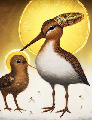 Birds on church mural