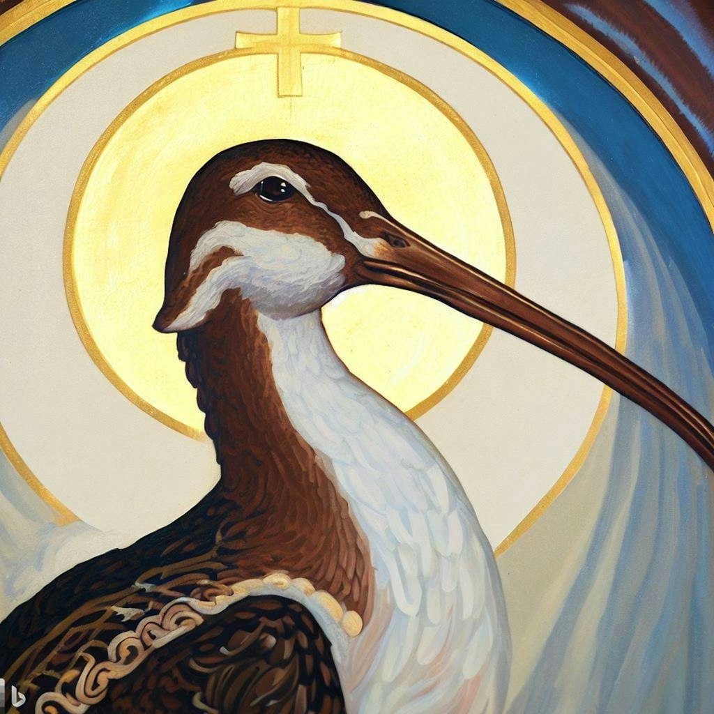 Birds on church mural