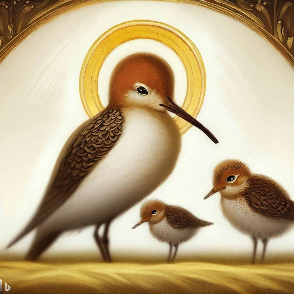 Birds on church mural