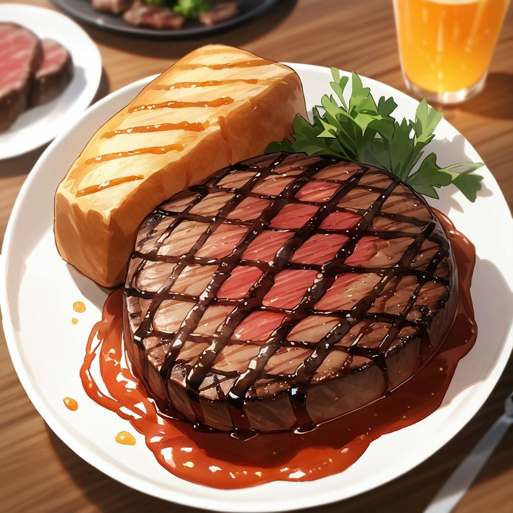 お題：ちちぷいフード（料理のフルコース･･･🥩食べたい）