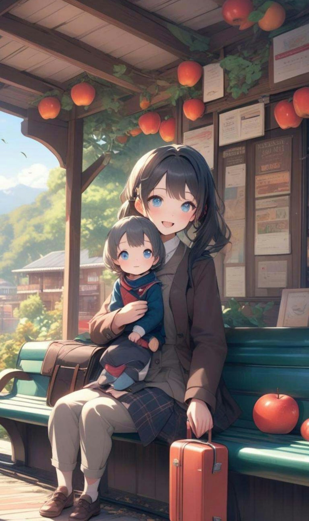 旅をする小さな女の子