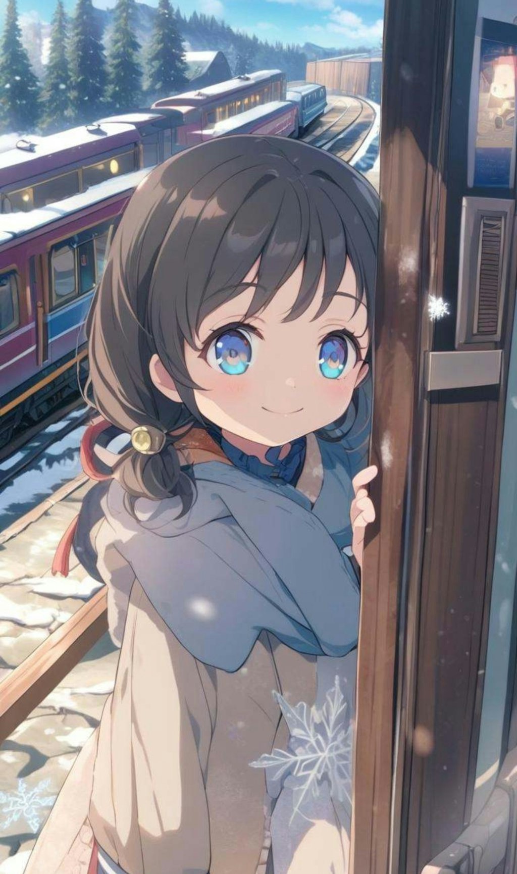 旅をする小さな女の子