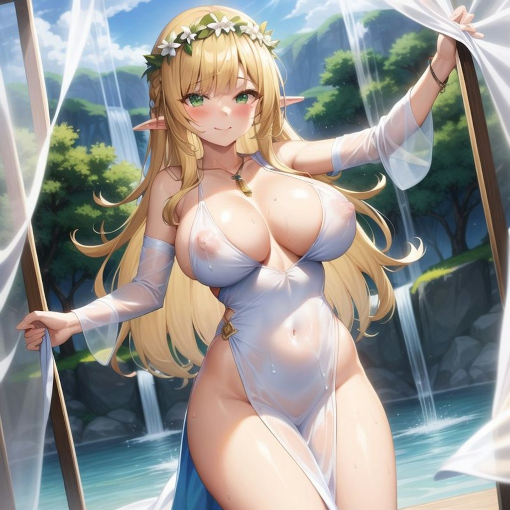 巨乳エルフママ①