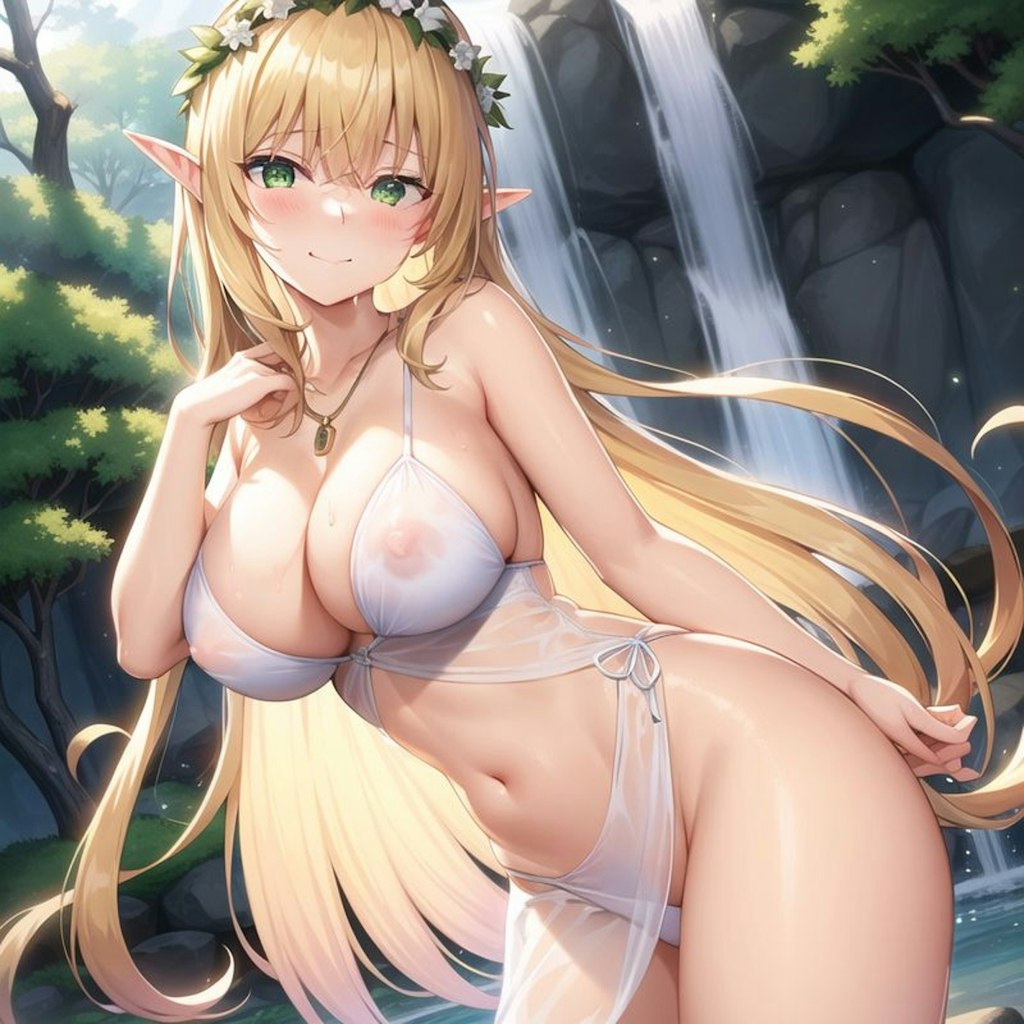 巨乳エルフママ①