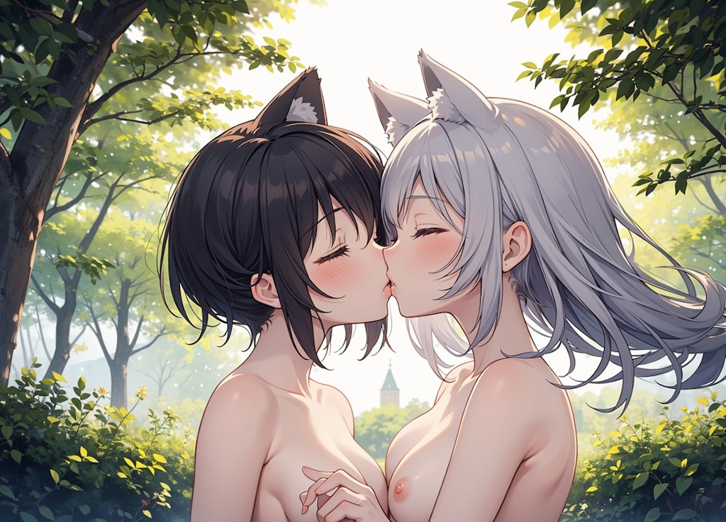 ケモミミと百合キス