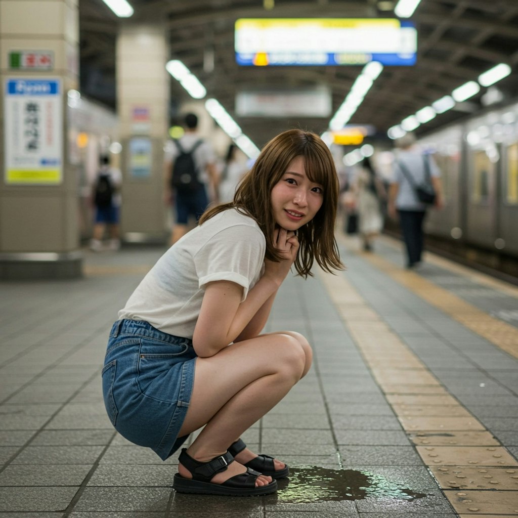 駅で出し切ってください