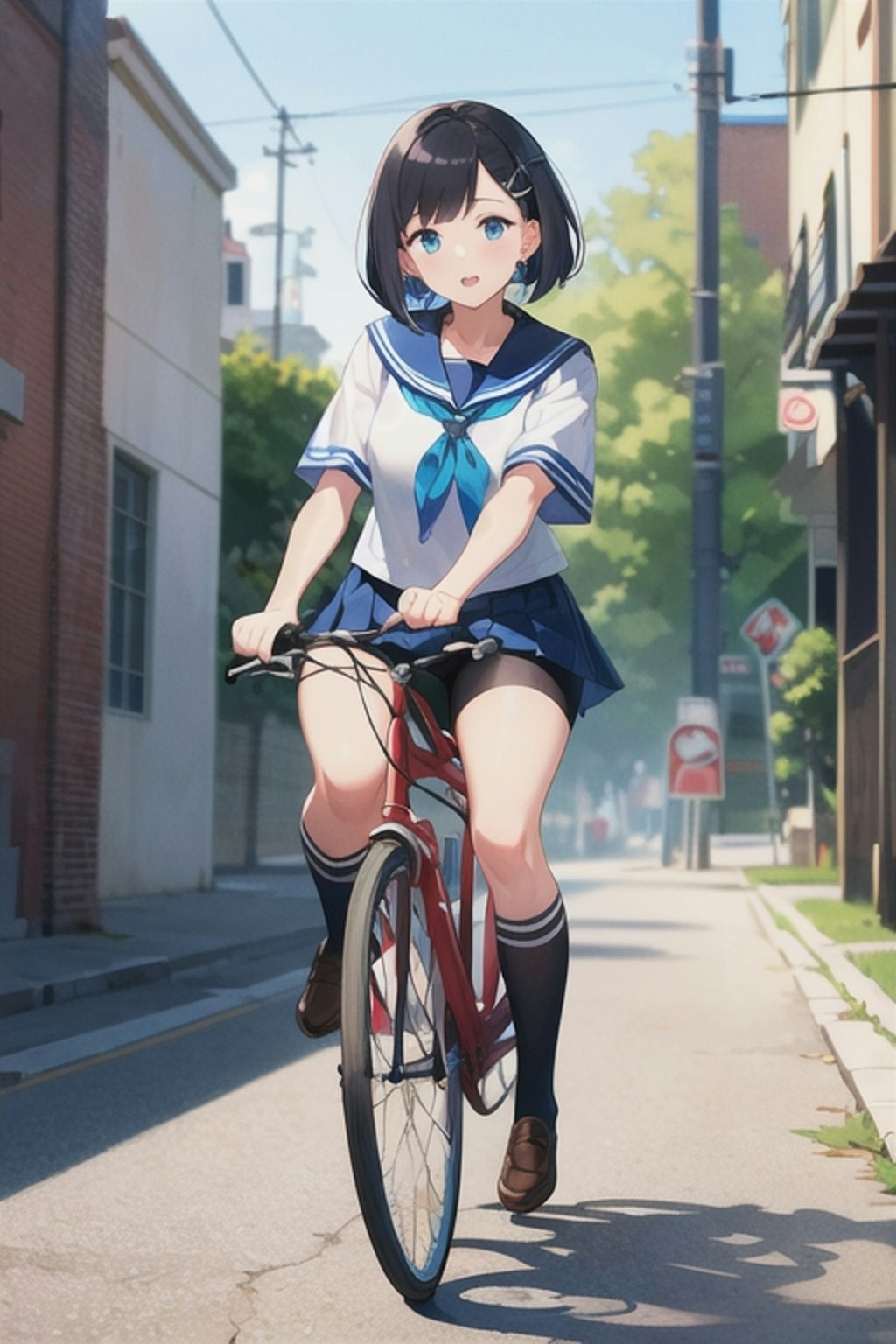 青い目の幼馴染〜自転車通学編〜