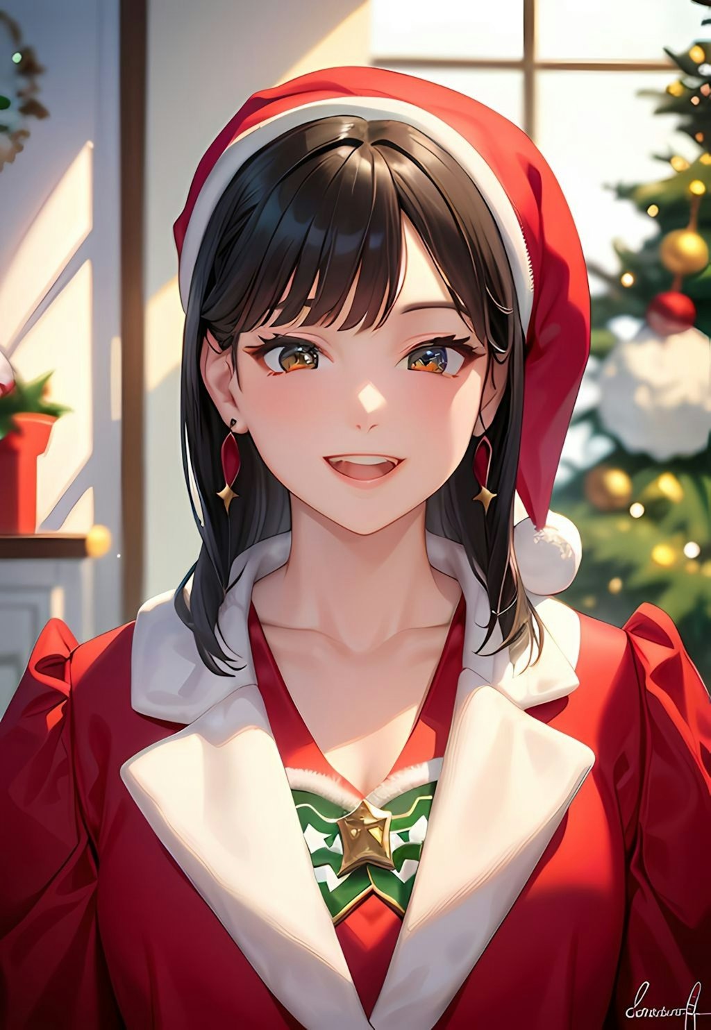 クリスマスを楽しみに待っている女の子