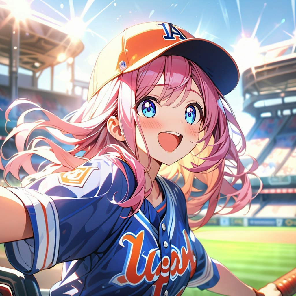 夏の甲子園を見に来た女の子